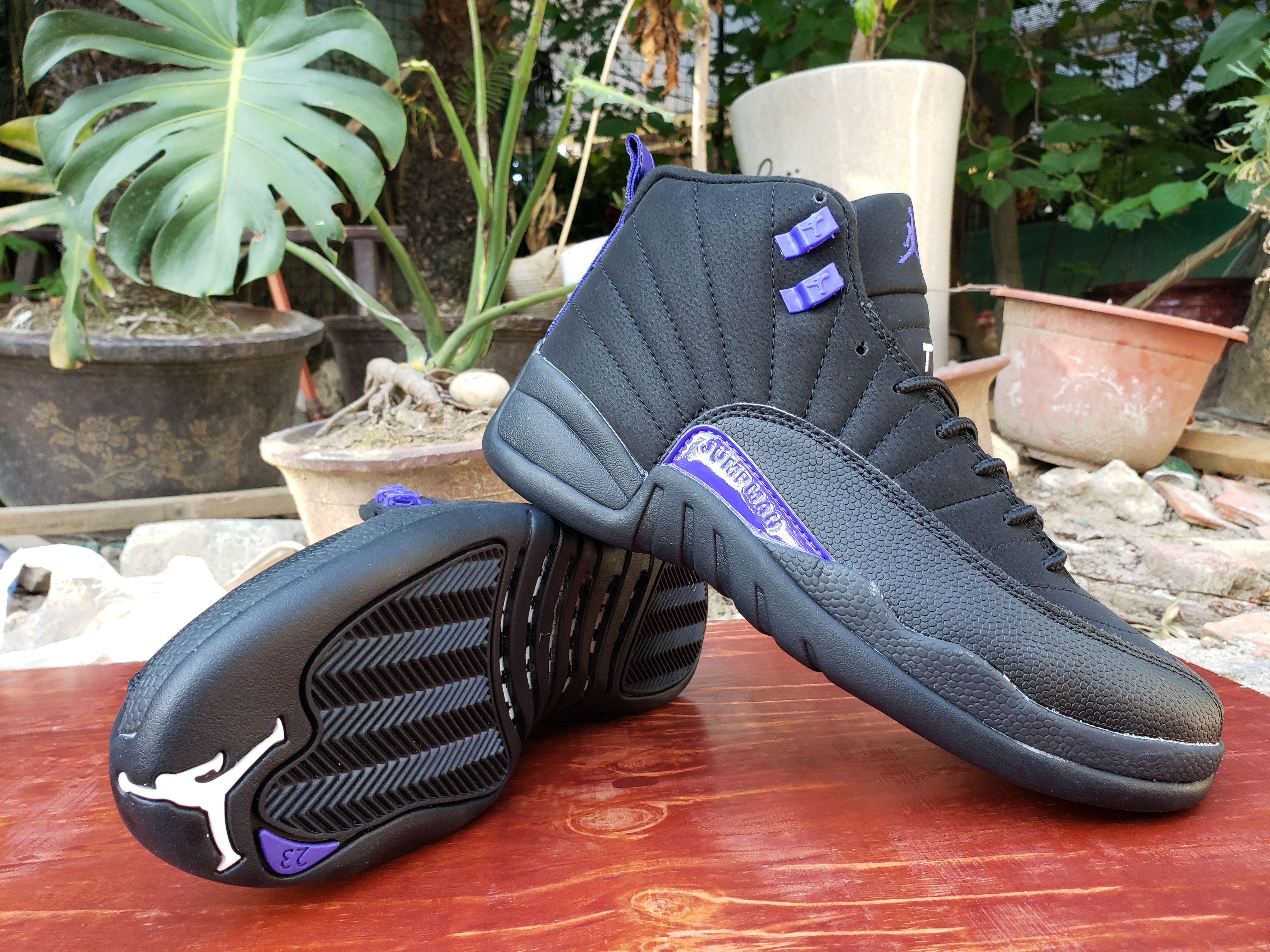 New Air Jordan 12 Retro Black Purple